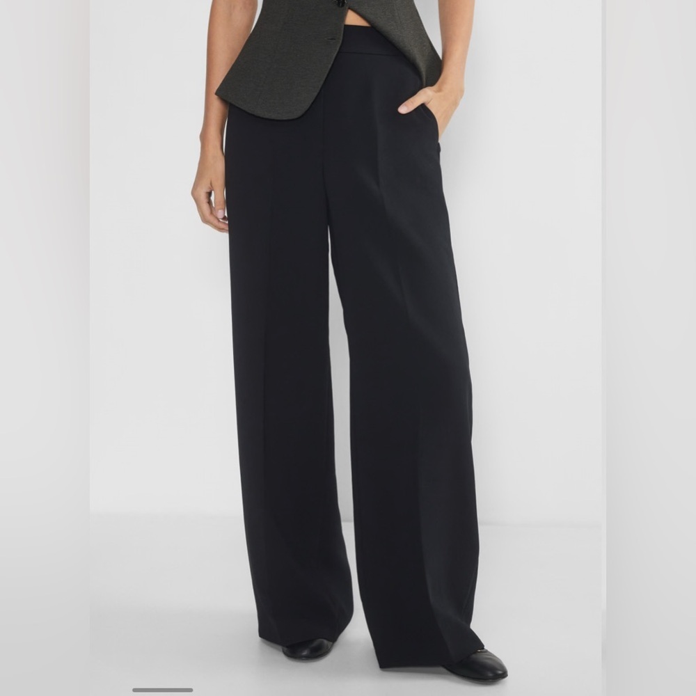 NWT Aritzia Wilfred The Limitless Pant™ Wider in Black Size 6 High Rise Wide Leg - Picture 5 of 14